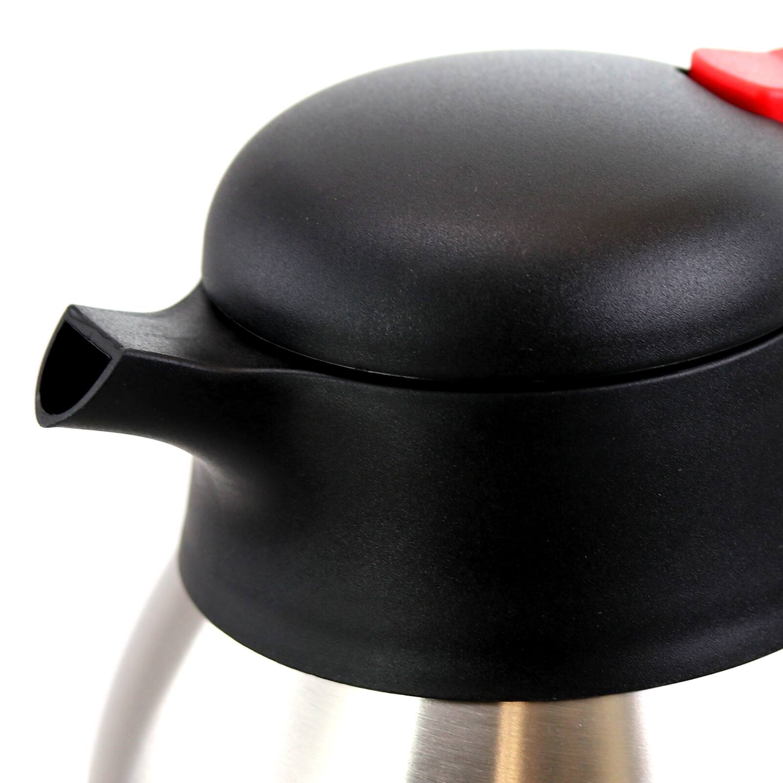 Alt View 2. MegaChef - MegaChef 2.11 Quart Stainless Steel Thermal Beverage Carafe for Coffee and Tea - Silver and Black.