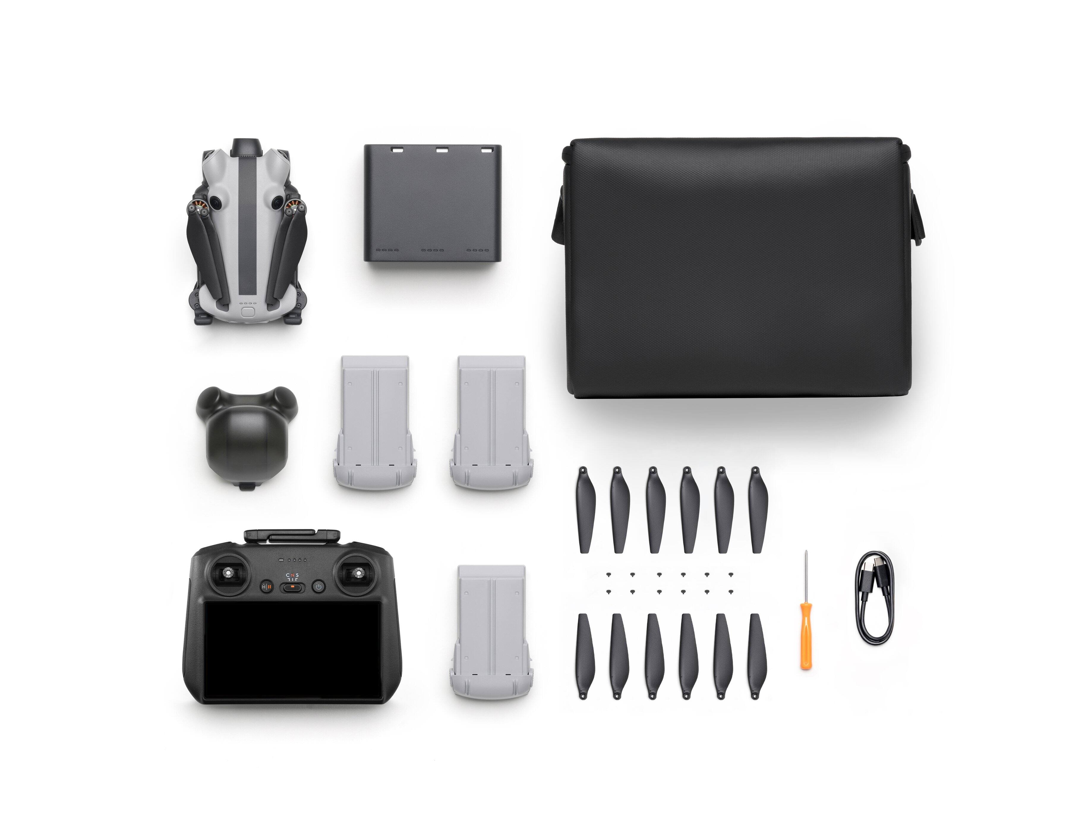 Left. SKYROVER - X1 Fly More Combo 8K Drone Bundle with Remote Screen Controller - Gray.