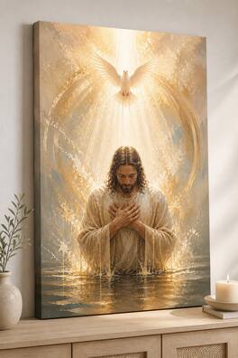 FC Design Large Soft Divine Baptism Holy Spirit Light Canvas 24x36 ...