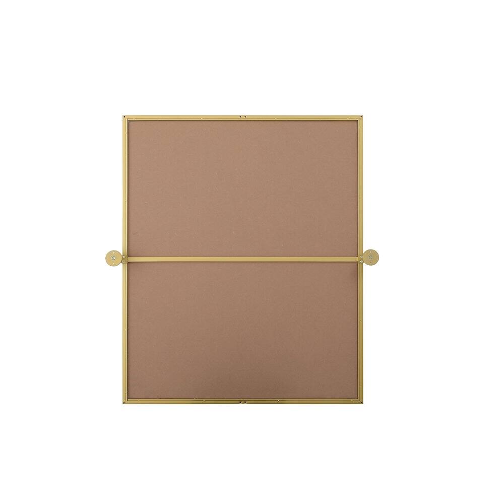 Angle. Elegant Kitchen and Bath - Amoura 30X36 Pivot Mirror In Brass - Brass.