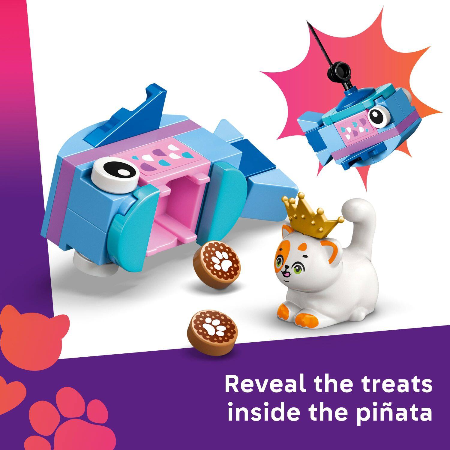 Reveal the treats inside the piñata