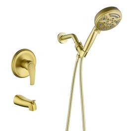 Boyel Living - Shower Set with 9 Function Handheld Shower and cUPC Pressure Balance Valve - Brushed Gold