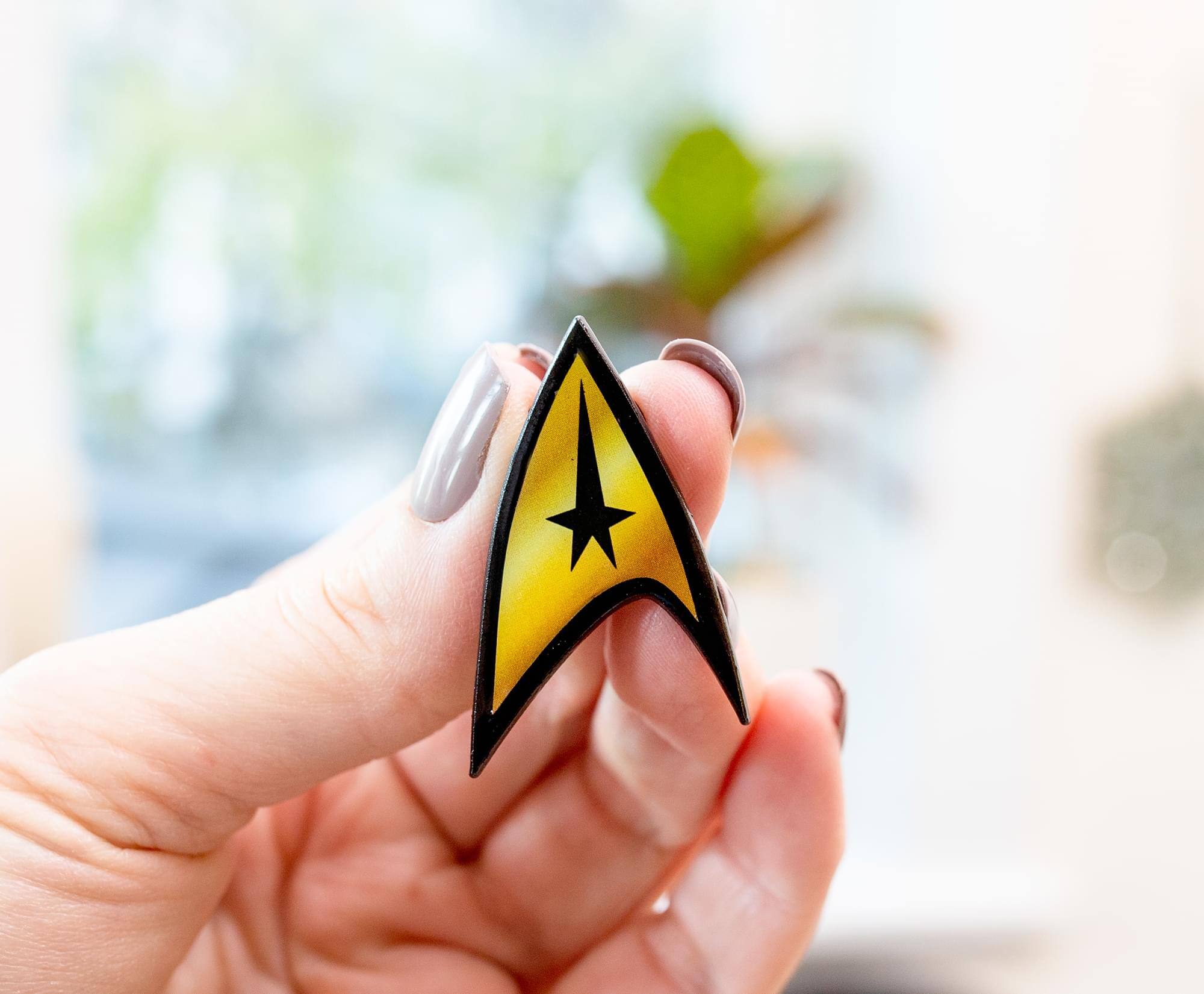 Alt View 2. Silver Buffalo - Star Trek: The Original Series Delta Starfleet Command Enamel Pin - Gold.