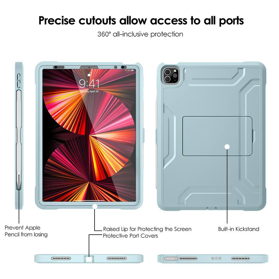 DTTO Rugged Case with Screen Protector for iPad Pro 11