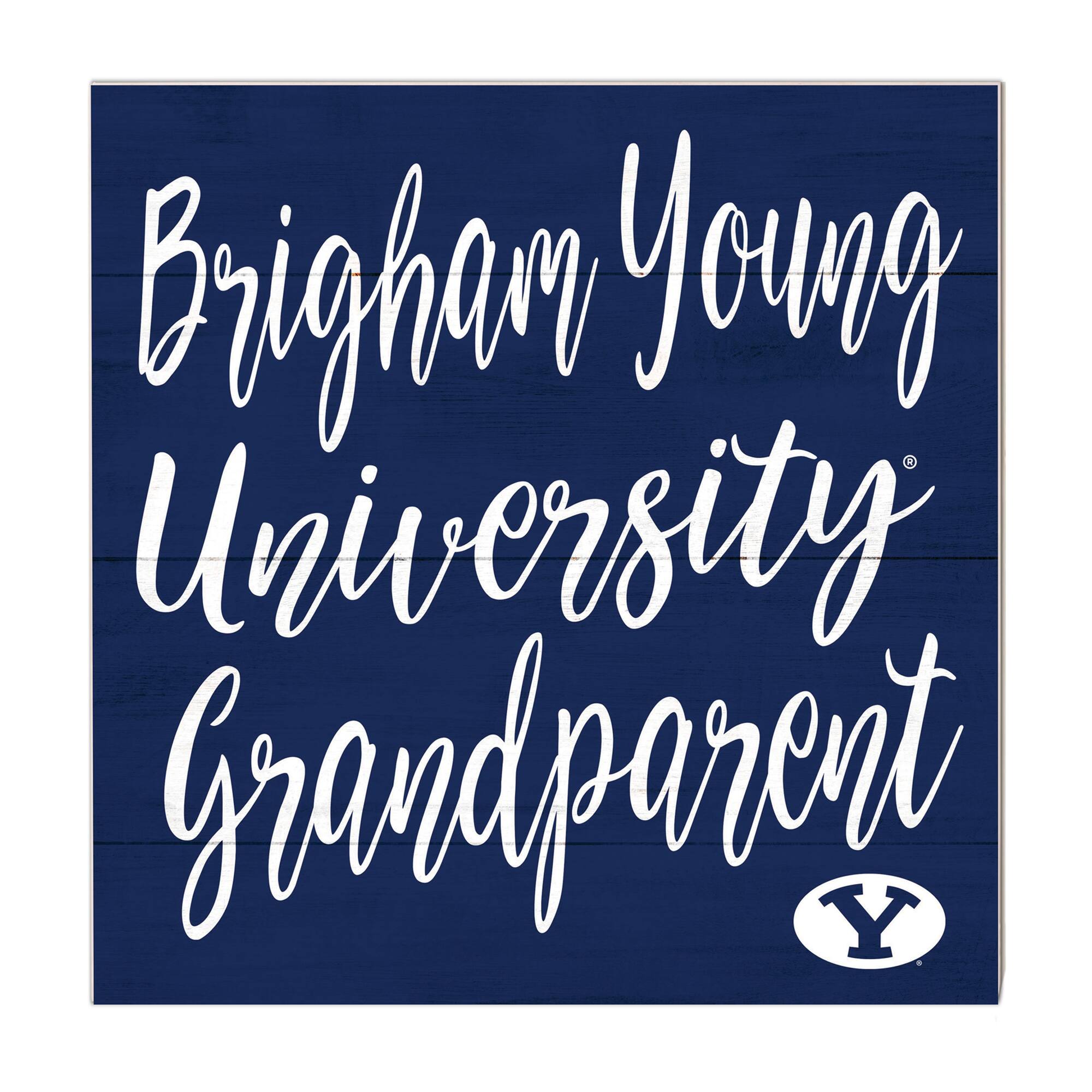 Navy BYU Cougars 10'' x 10'' Grandparent Plaque