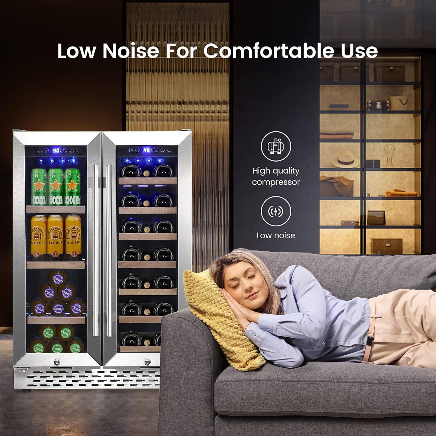 Low Noise For Comfortable Use

High quality compressor

Low noise