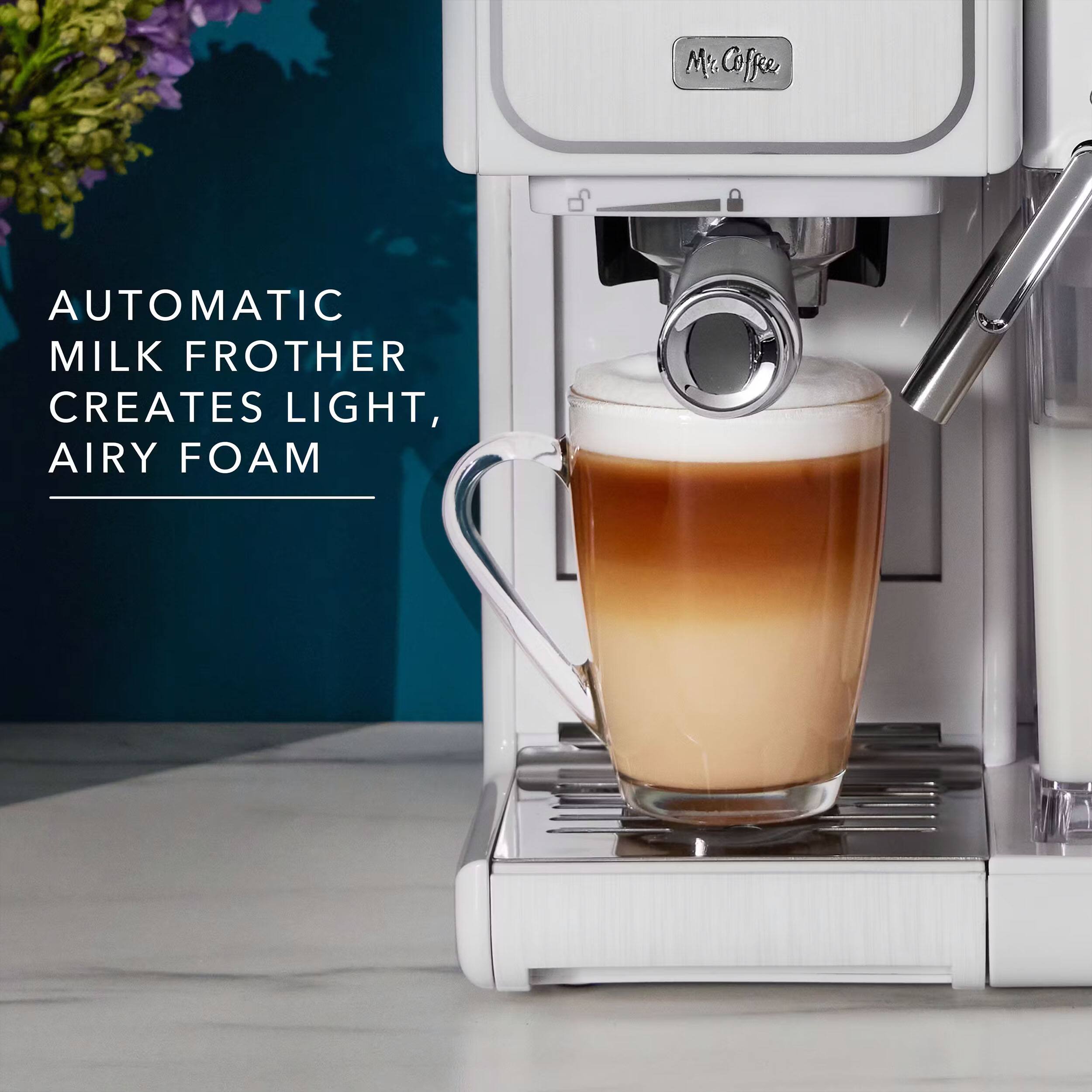 Mr Coffee Automatic Milk Frother creates light, airy foam