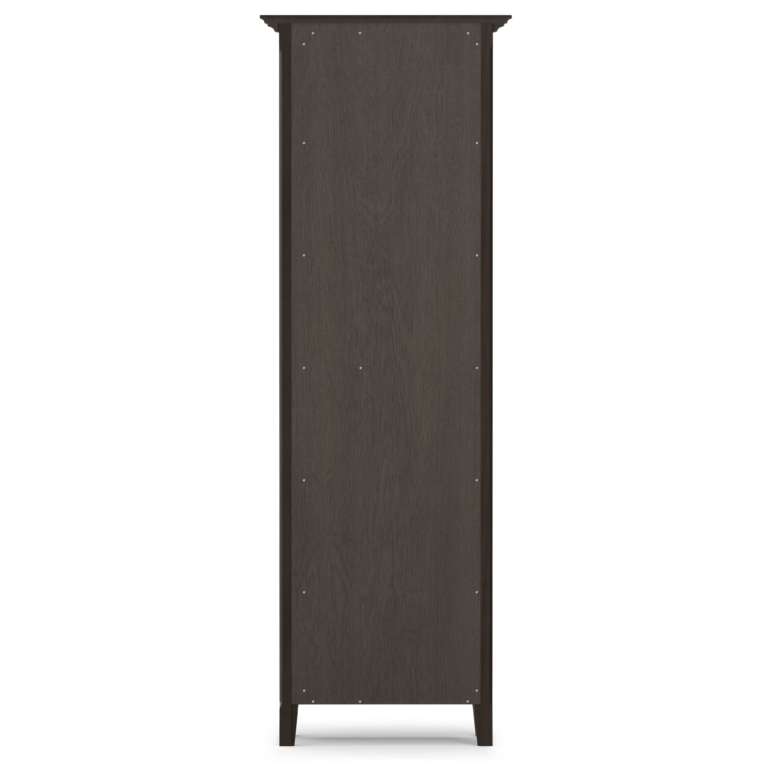 Alt View 1. Simpli Home - Amherst 24 inch Wide Solid Wood Transitional 5 Shelf Bookcase in Hickory Brown - Hickory Brown.