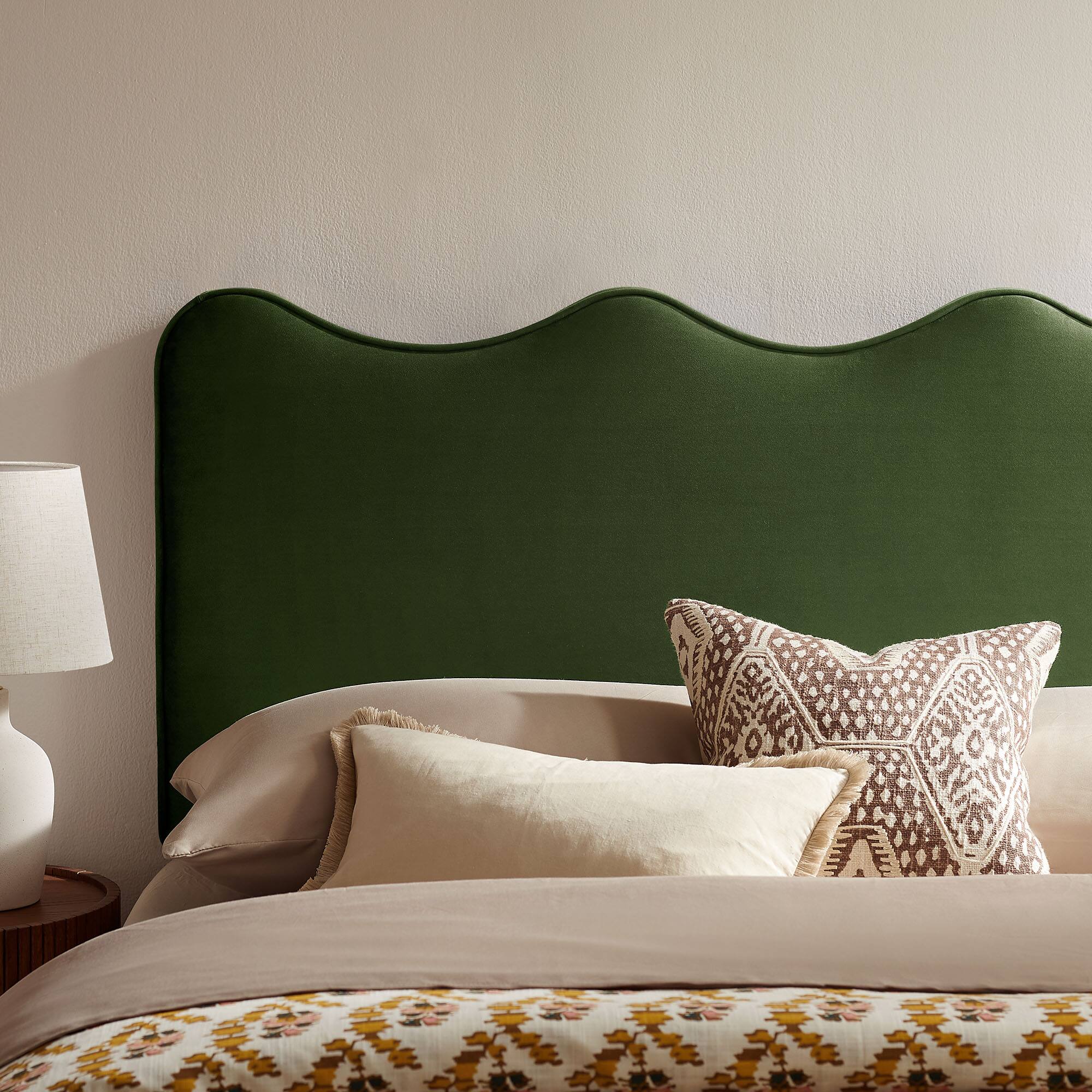 Alt View 1. Modway - Athena Upholstered Headboard by Modway - Moss Green.
