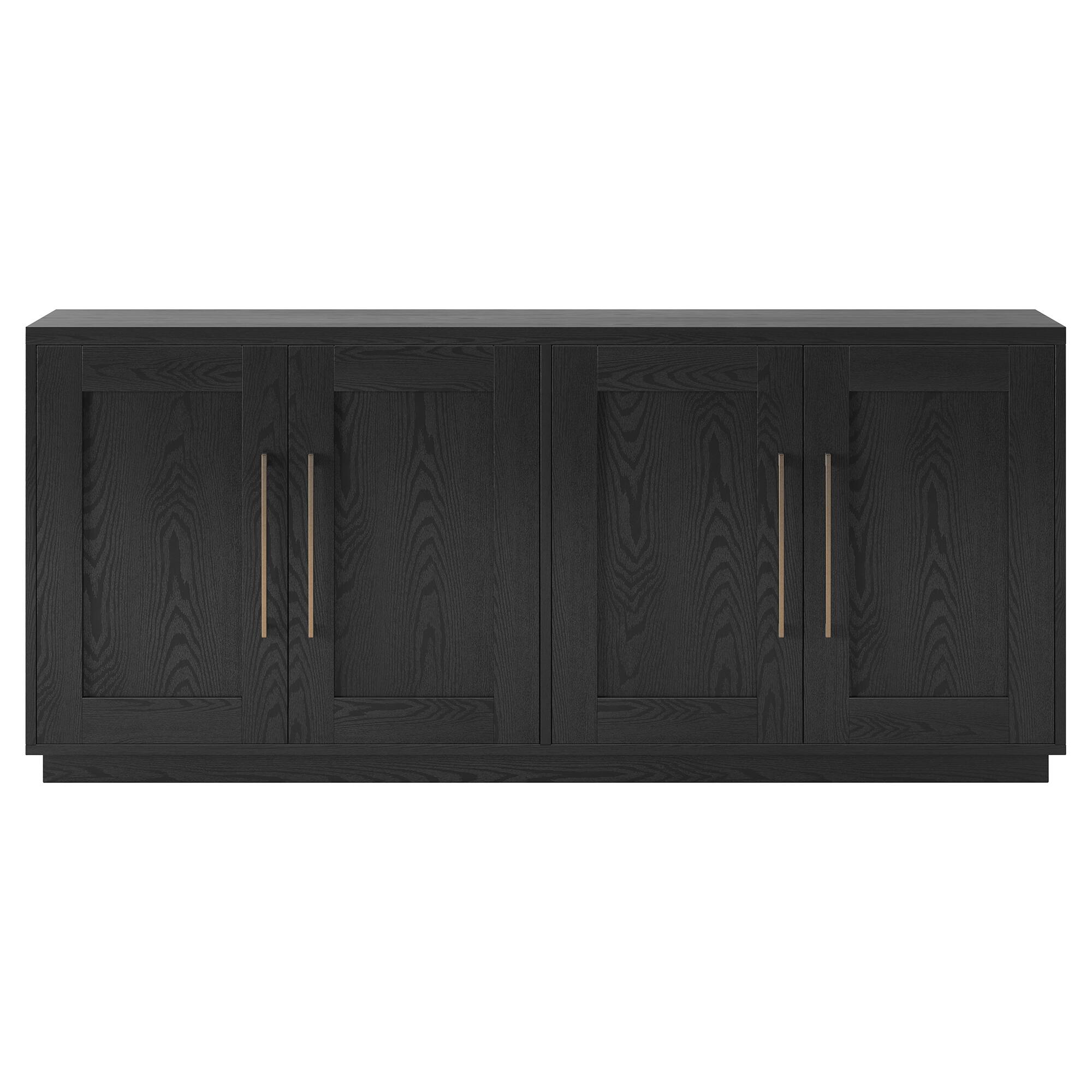Alt View 1. Hudson&Canal - Tillman 68" Rectangular Buffet Table - Black.