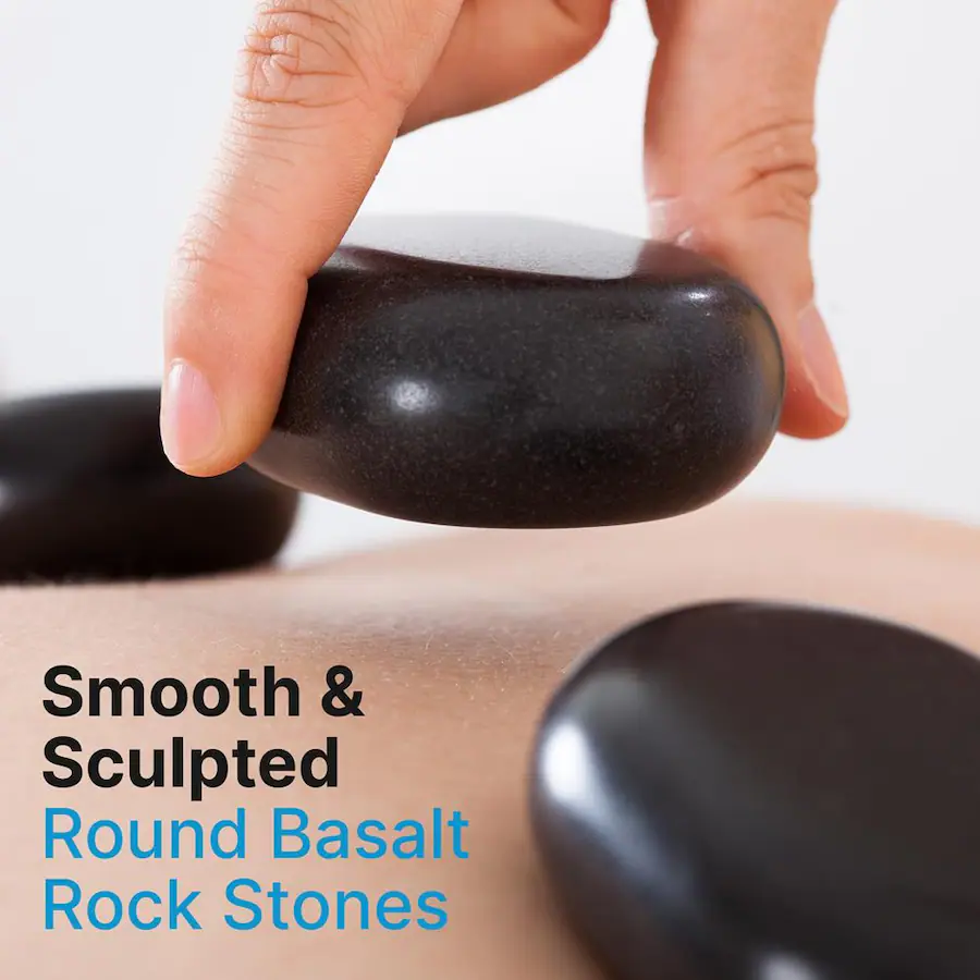 Smooth Muscle Simple SereneLife 2 Pcs. Large Massage Stones Includes Traveling Bag and Small ...