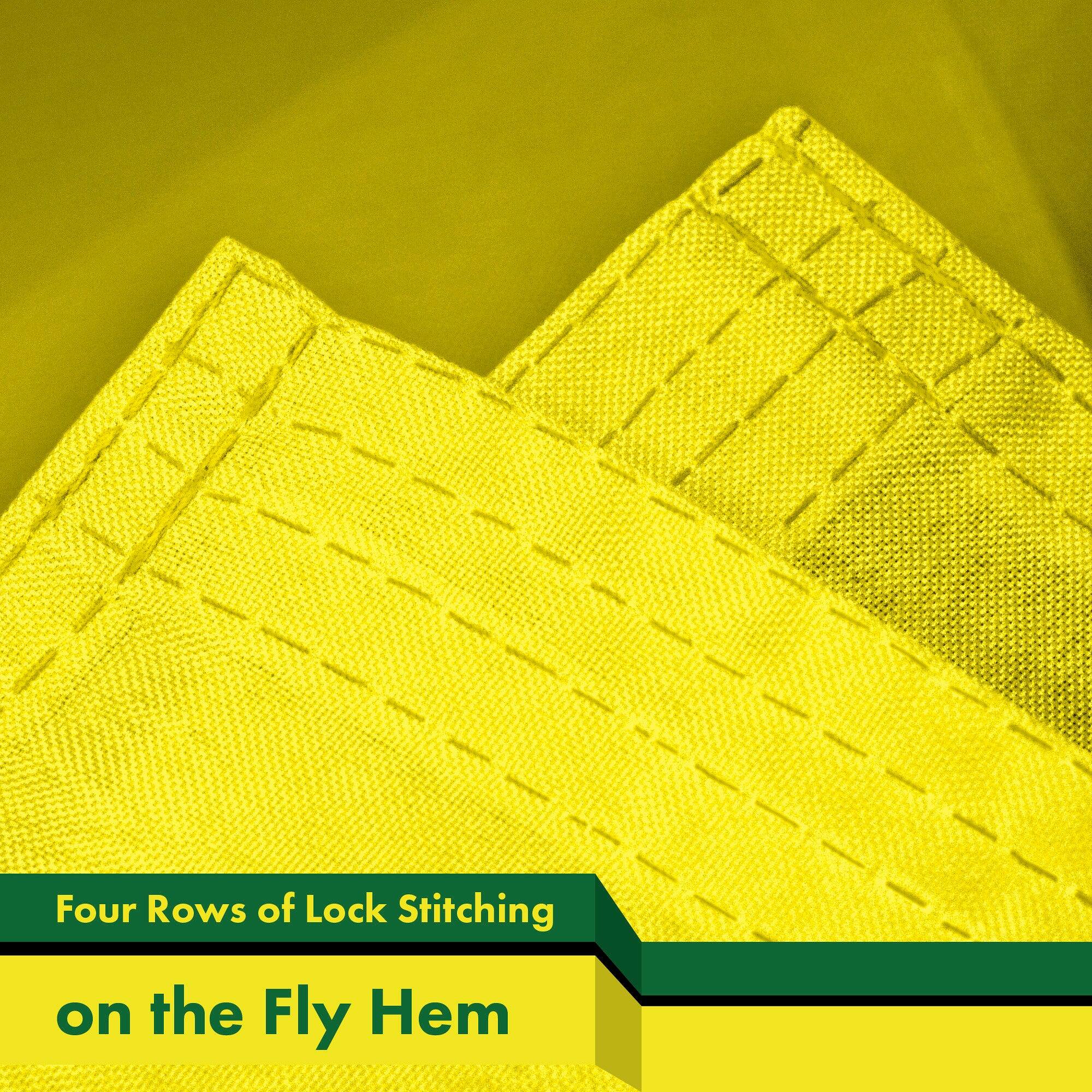 Four Rows of Lock Stitching on the Fly Hem