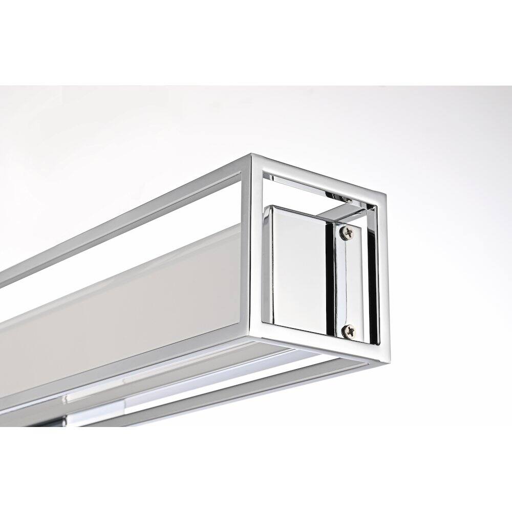 Alt View 4. Living District - Aden 31 Inch Led Wall Sconce In Chrome - Chrome.