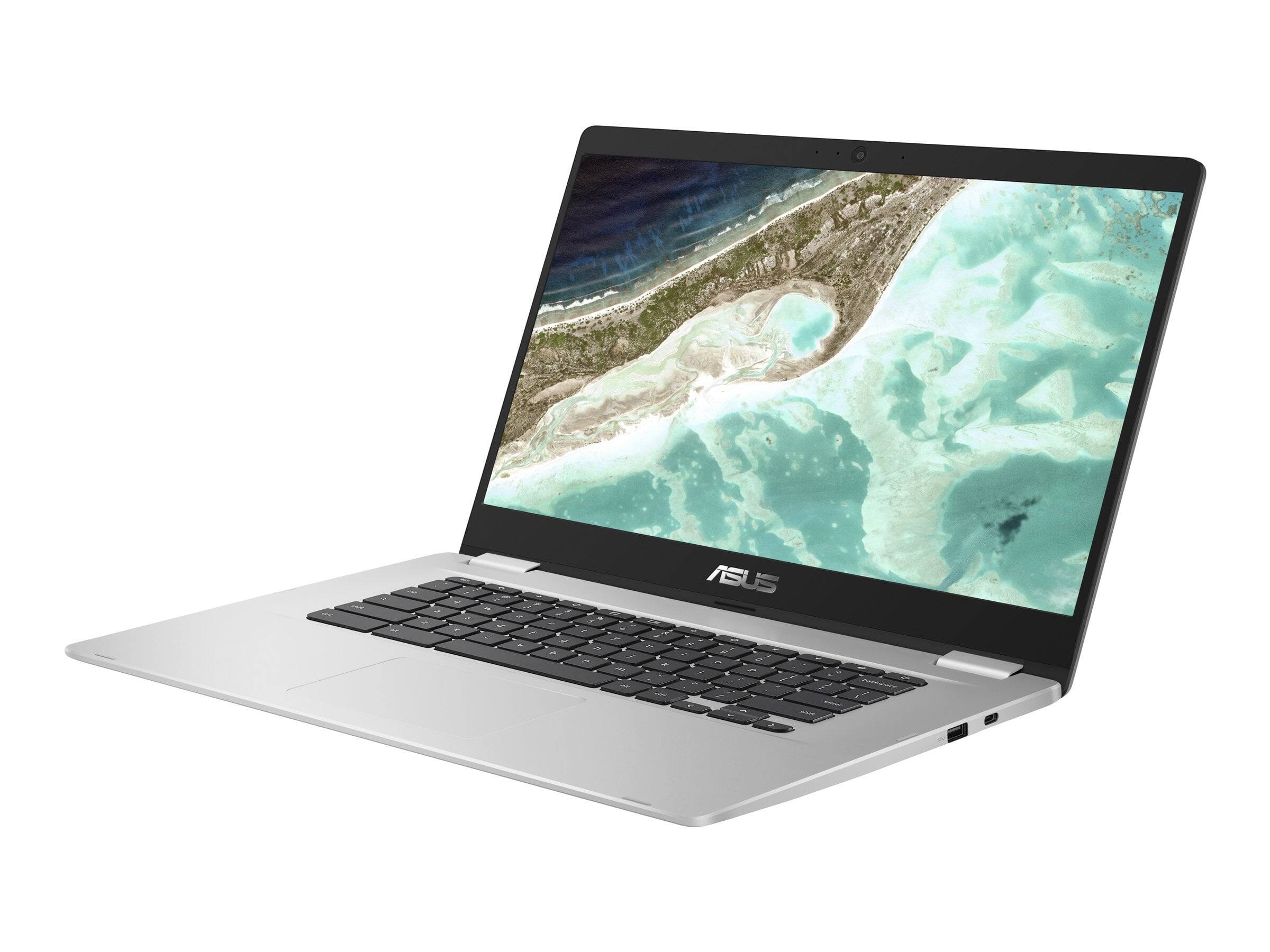 Angle. ASUS - ASC523NA-IH44F 15.6" FHD Chromebook -  Intel Celeron N3350 - 4GB - 64GB - Silver.