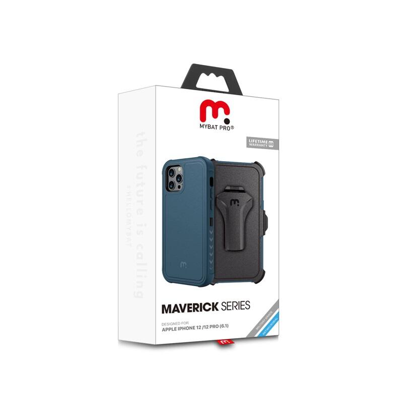 m MYBAT PRO LIFETIME WARRANTY  the future m THELLOMYBAT is calling MAVERICK SERIES DESIGNED FOR APPLE IPHONE 12 12 PRO (6.1) NIRIA m