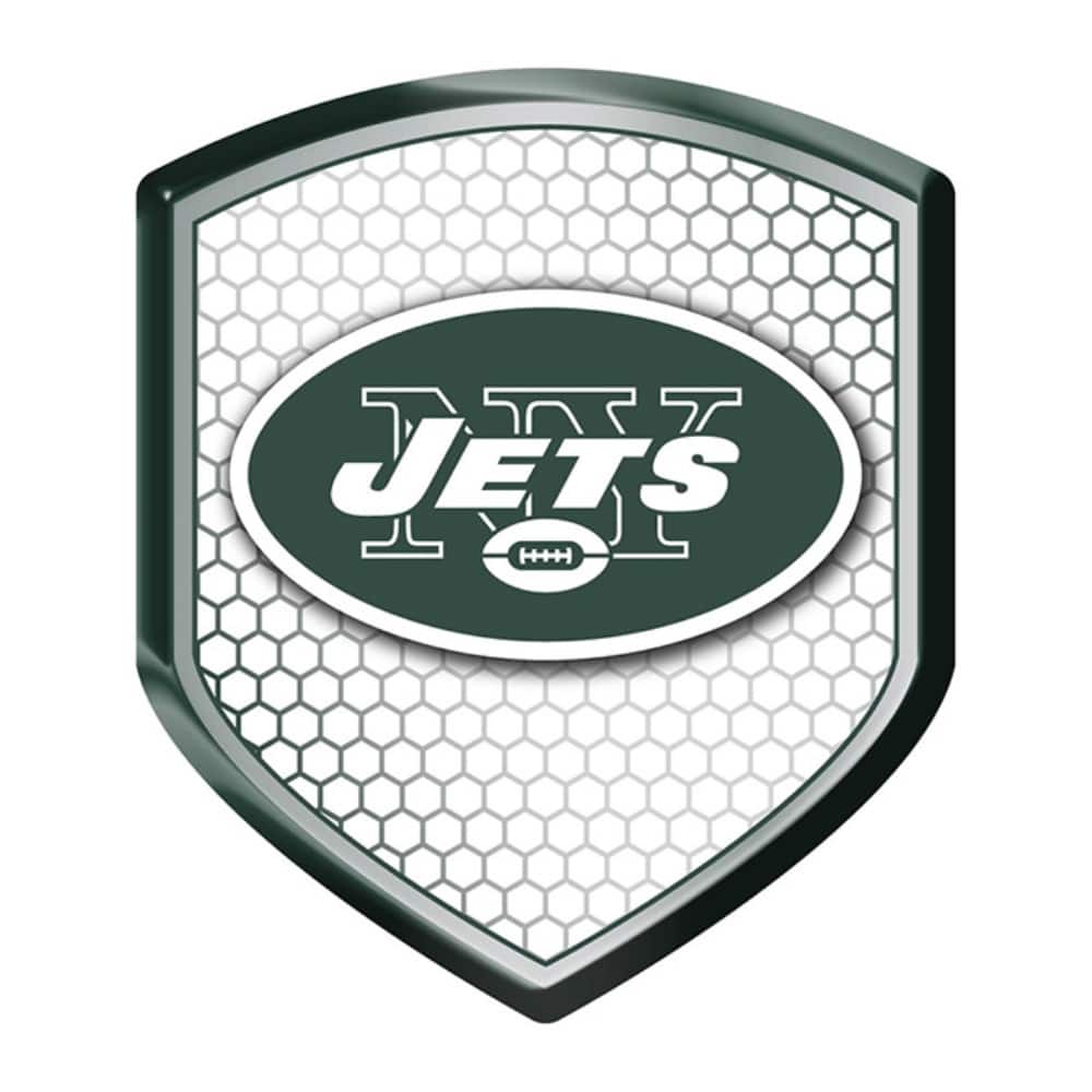 TCL - New York Football Jets Reflector Shield Emblem - Easy Peel & Stick Decal for cars, trucks, mailboxes, doors and more - Multi