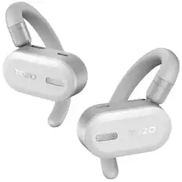 TOZO - O2 Open Ear Wireless Headphones, Lightweight, Bluetooth 5.3, Multi-Angle Adjustment, Dual-Axis, Clear Calls - White
