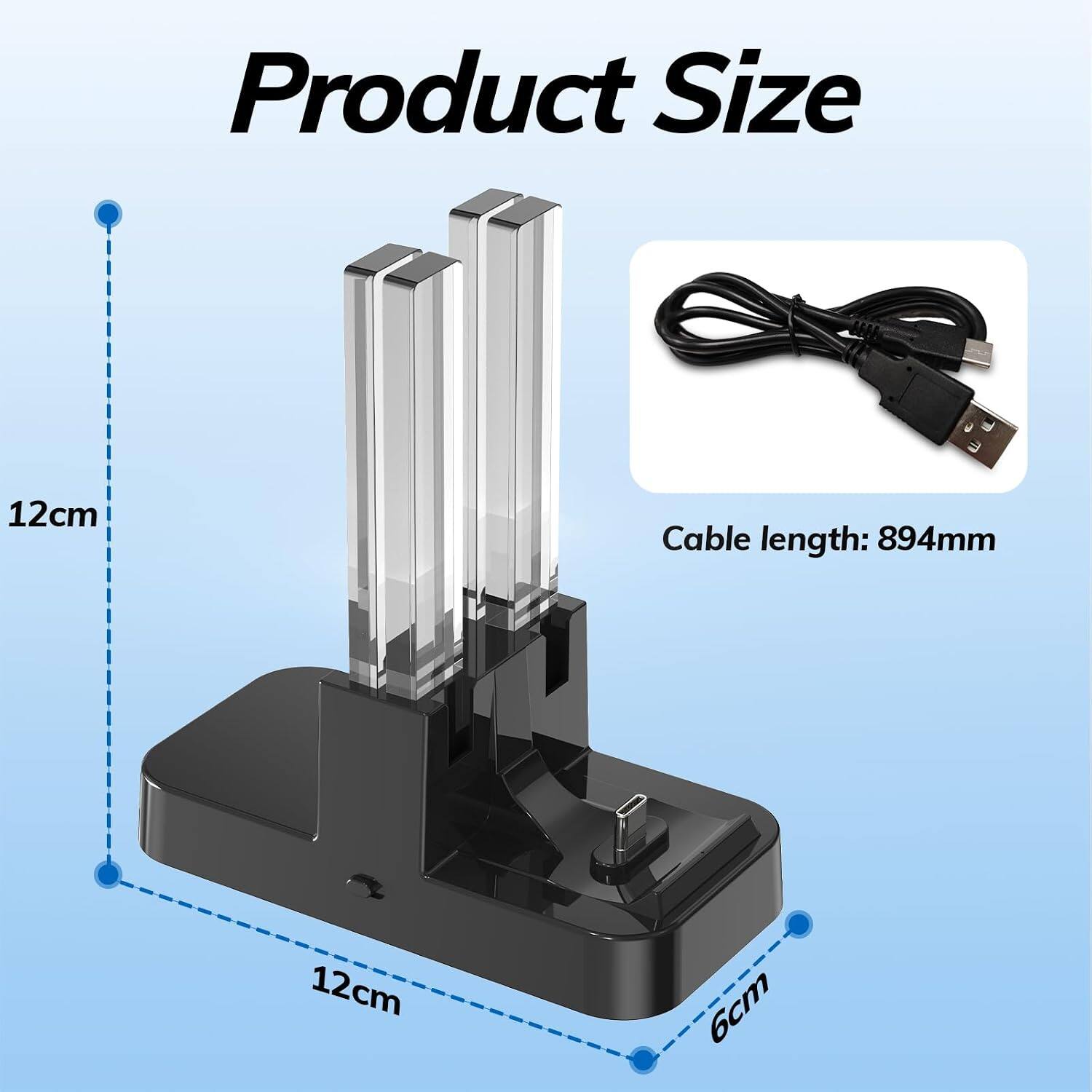 Product Size
12cm
Cable length: 894mm
12cm
6cm