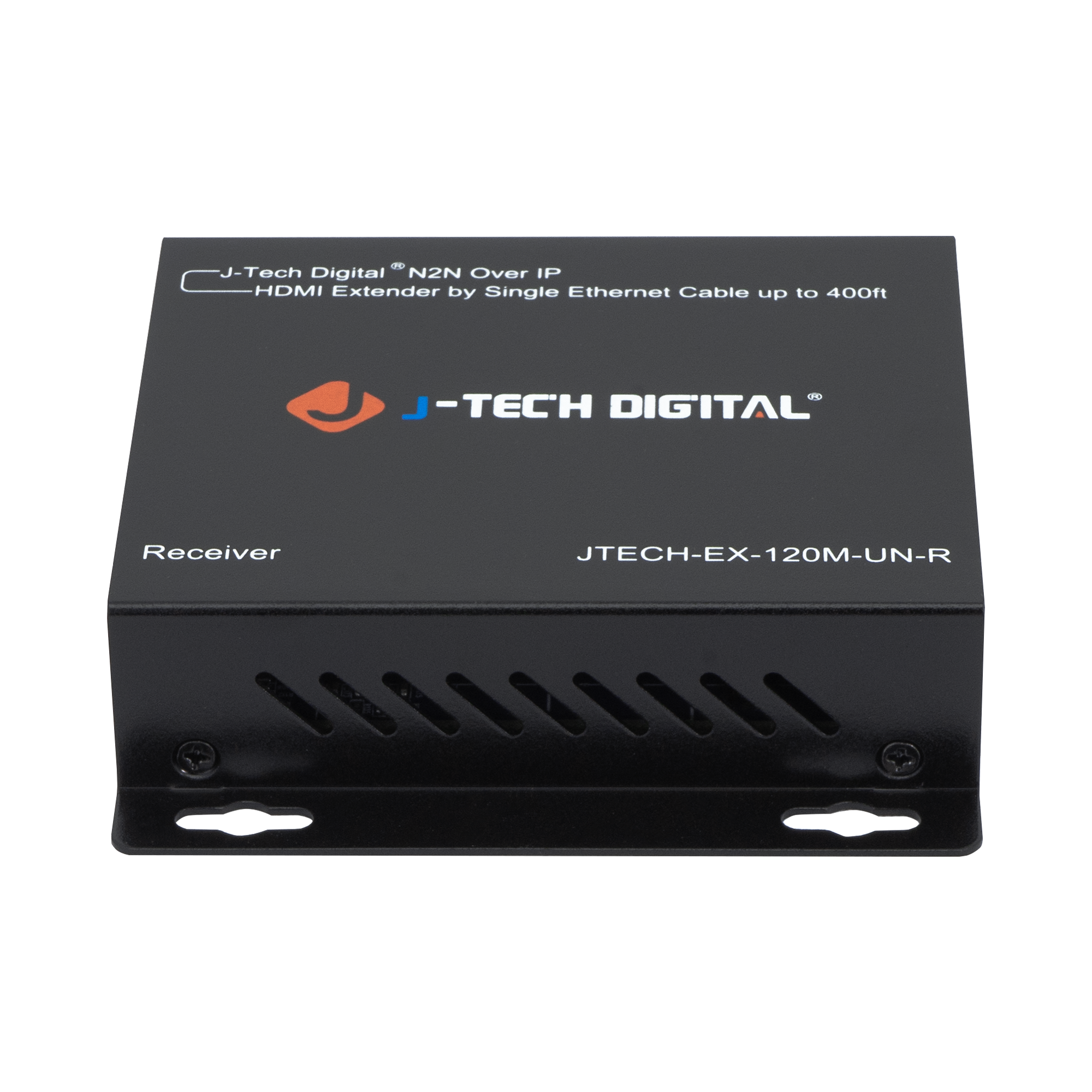 J-Tech Digital - 1080P 60Hz HDMI Extender Balun Over Ethernet For AV Over IP System - 400ft. (Receiver) - Black