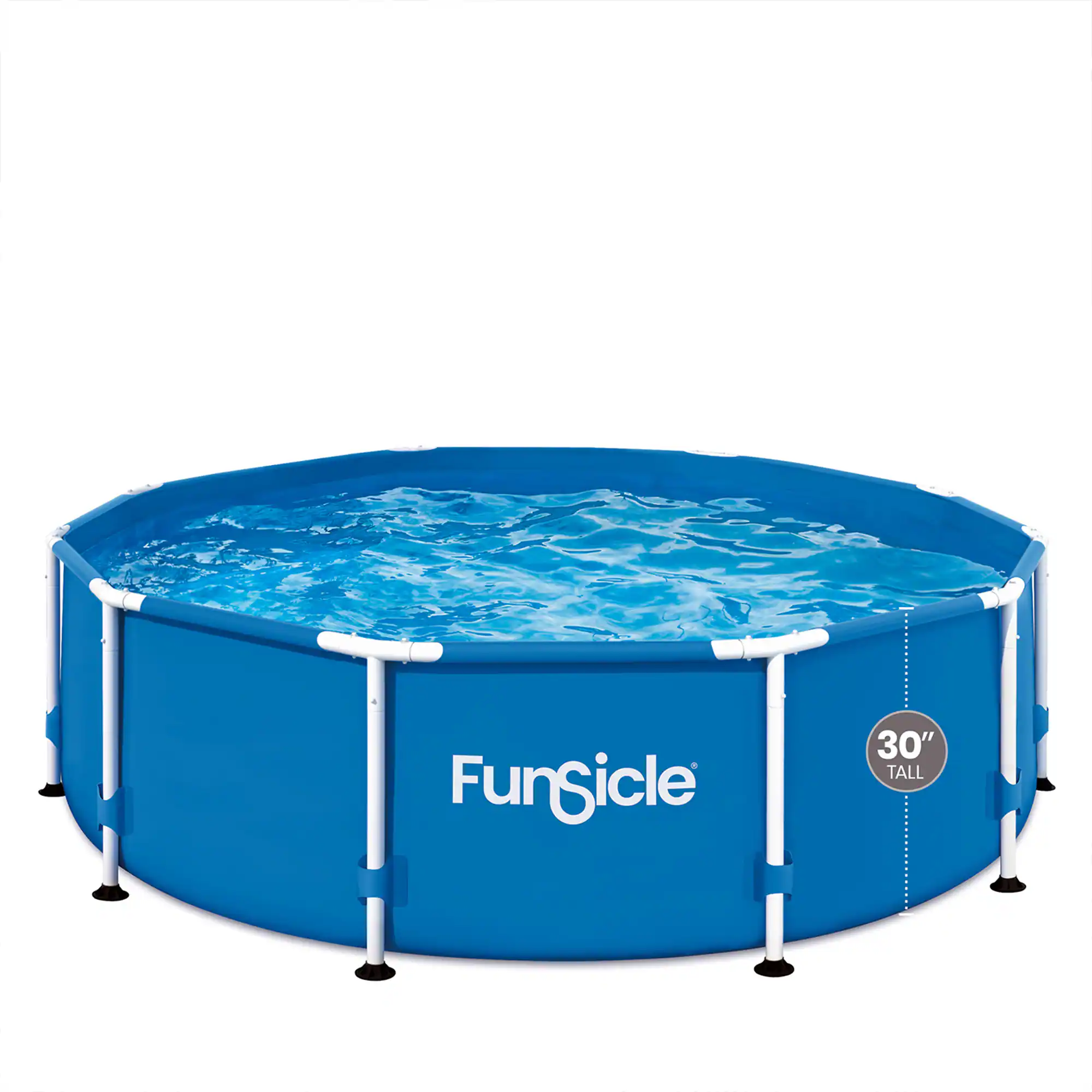 Funsicle - 10' x 30" Outdoor Activity Round Frame Above Ground Swimming Pool Set - Blue