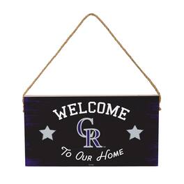 Evergreen Enterprises - Colorado Rockies 6" x 11" Welcome Home Wood Wall Sign with Rope Hanger - Multicolor