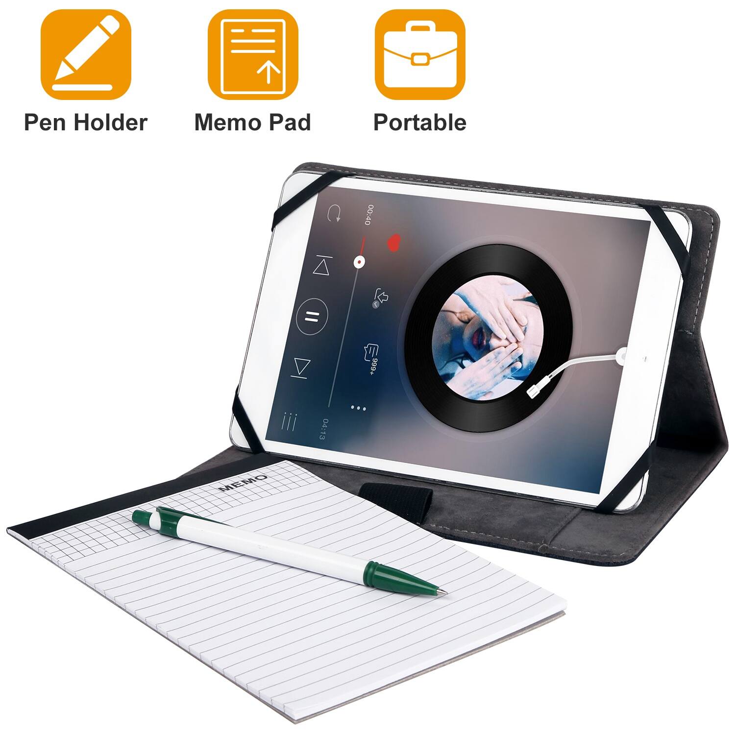 Pen Holder Memo Pad Portable