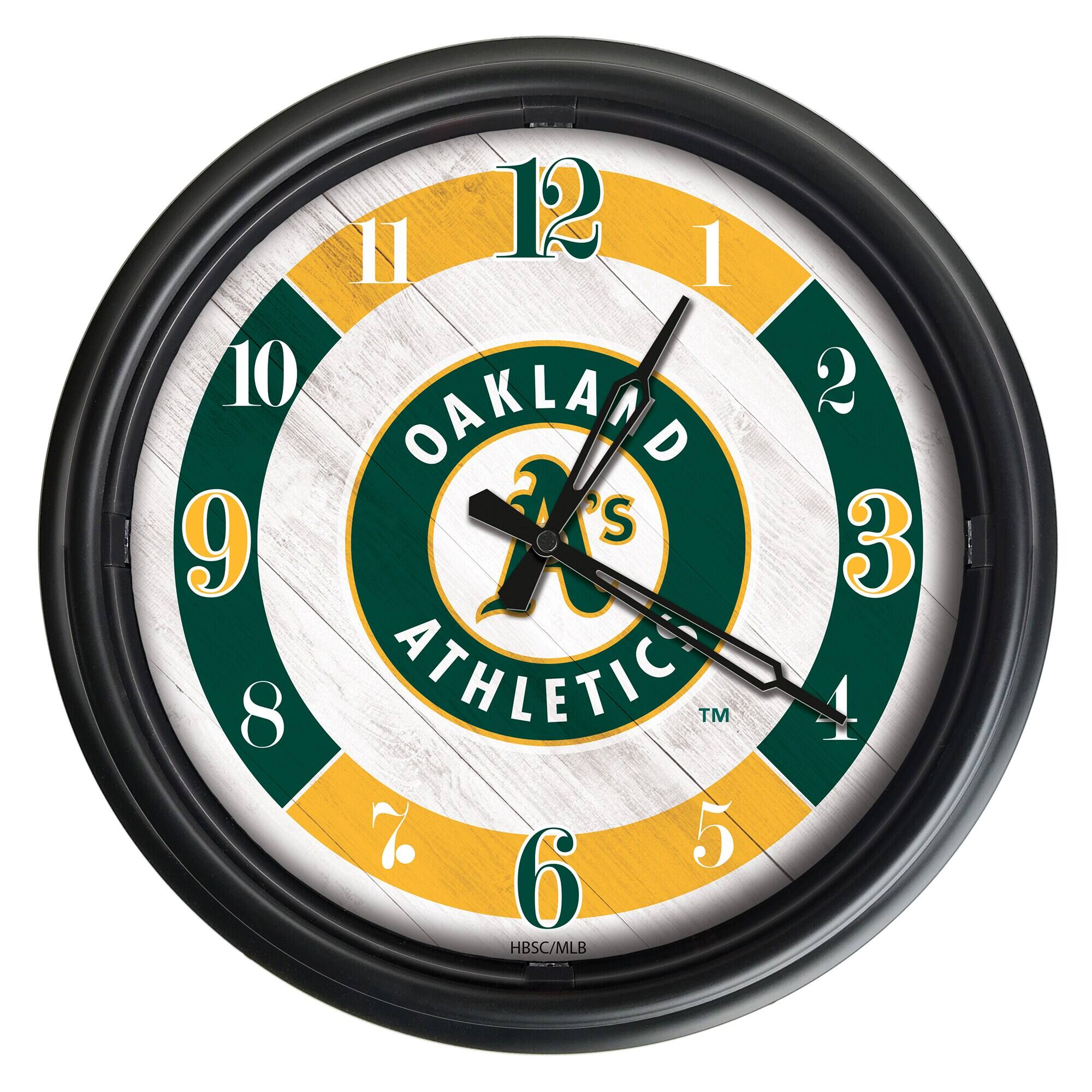 Holland Bar Stool Co. - Oakland Athletics Indoor/Outdoor LED Wall Clock - Multicolor price history on PriceWatchPro