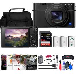 Sony - Cyber-shot DSC-RX100 VII Digital Camera + 64GB Card + Case + More