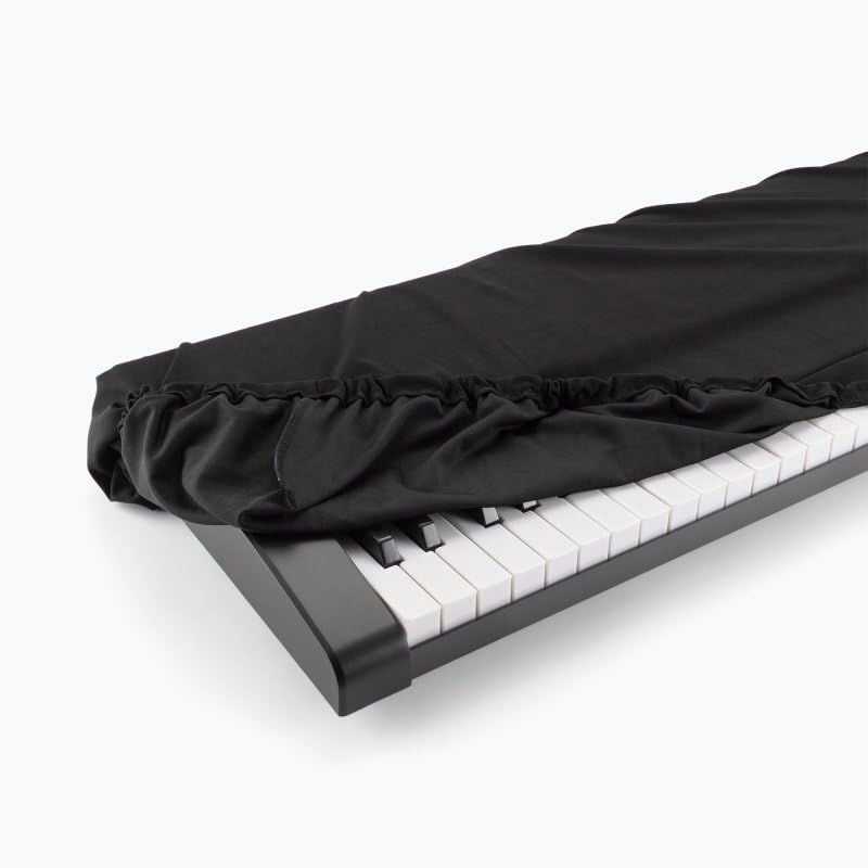 Alt View 8. On Stage Stands - On-Stage Keyboard Dust Cover for 61 or 76 Key Keyboards, Black - Black.
