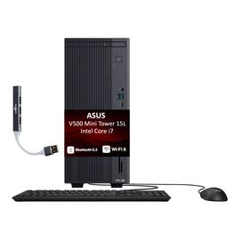 ASUS - Refurbished Excellent - V500 Mini Tower 15L Mini Desktop (i7-13620H, 32GB, 2TB SSD, Intel UHD, WiFi 6, Bluetooth 5.3, Win 11 Pro) w/USB Hub - Black