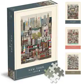 Martin Schwartz - 1000 Piece Jigsaw Puzzle for Adults – Cityscape Illustration of New York