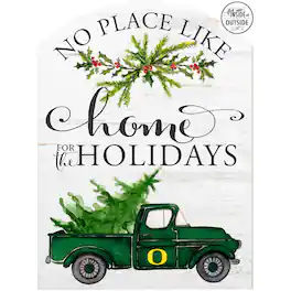 Jardine - Oregon Ducks 16'' x 22'' Holiday Marquee Sign - White
