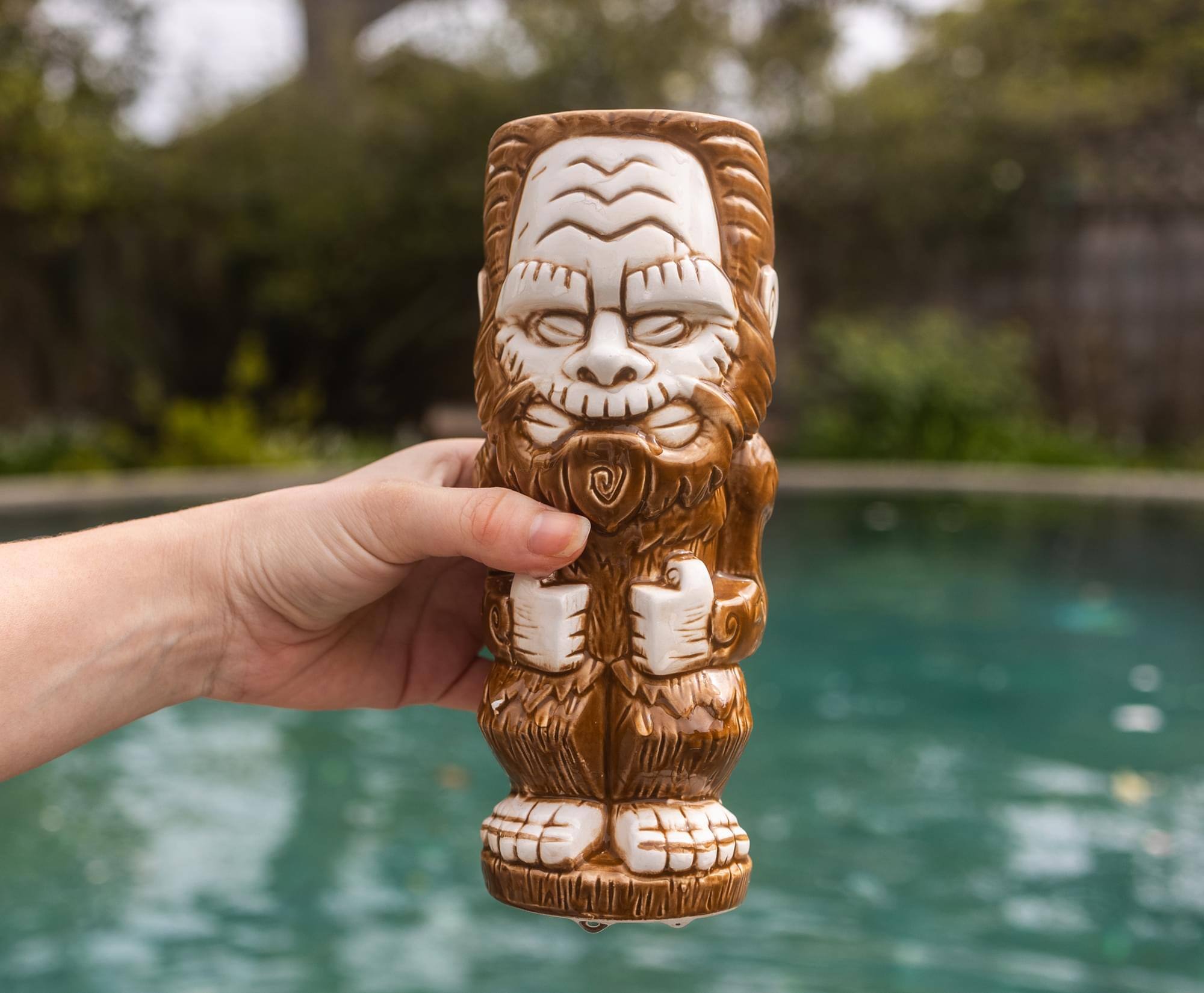 Alt View 2. ThinkGeek - Geeki Tikis Bigfoot Ceramic Mug | Holds 16 Ounces - Brown.