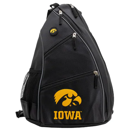 Front. Team Golf - Iowa Hawkeyes Embroidered Team Backpack - Multicolor.