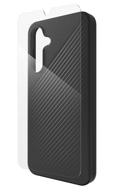 Front. ZAGG - ZAGG Luxe Slim Case + Screen Protector Bundle For Samsung Galaxy A16 5G - Black - Black.