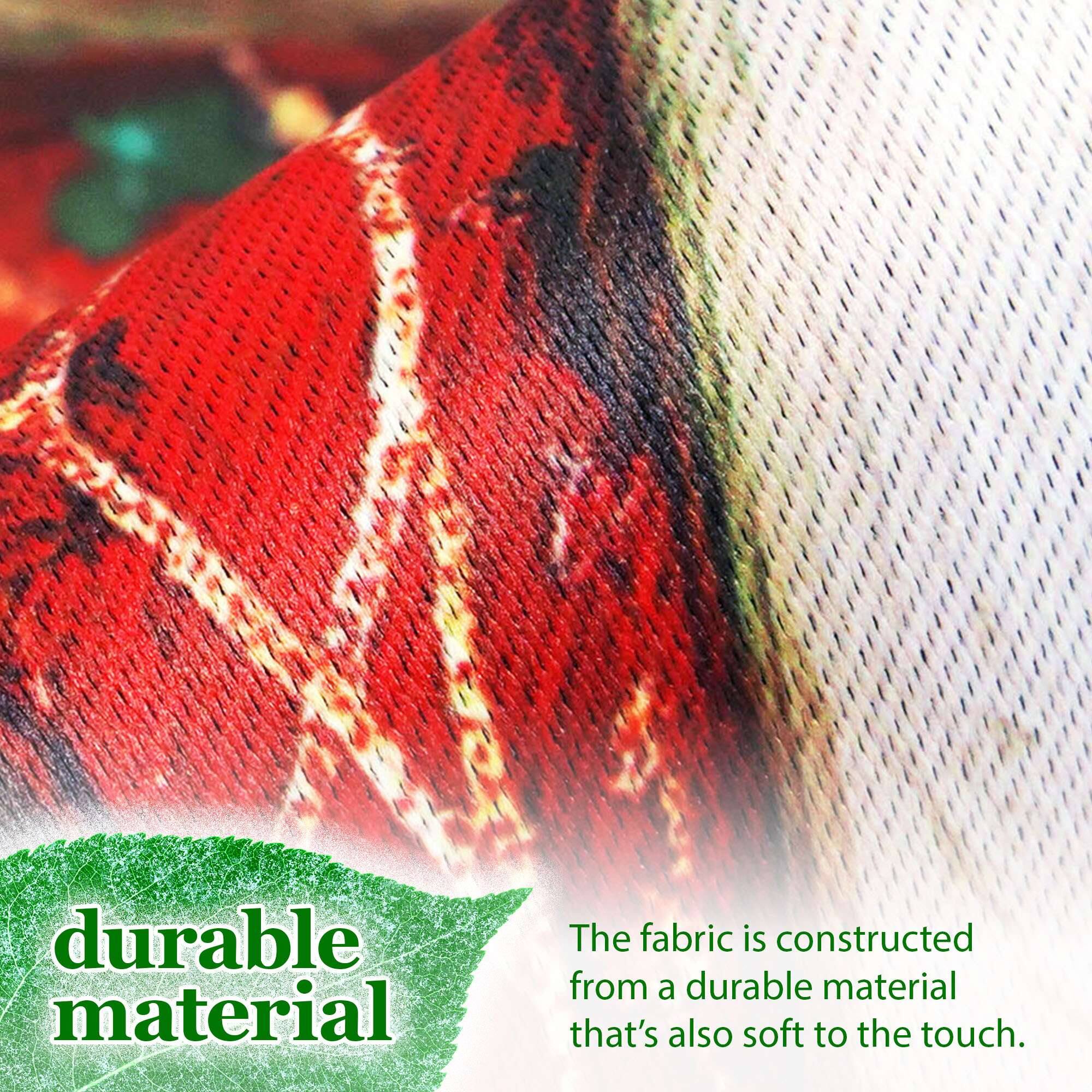 The fabric is constructed from a durable material that's also soft to the touch.