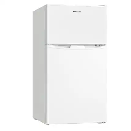 Front. BANGSON - BANGSON 3.2 CU.FT Mini Fridge with Freezer,2-Door Compact Refrigerator for Bedroom, Office, Dorm, Home, RV, White - White.