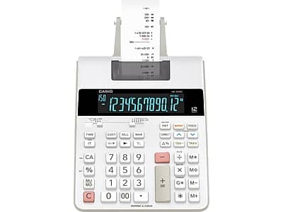 Casio 12 Digit Printing Calculator White HR-300RC - Best Buy
