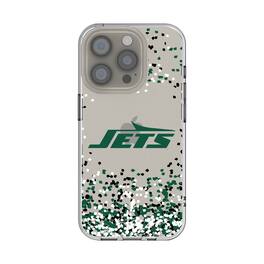 Keyscaper - NFL - New York Jets - iPhone Clear Case with Confetti Design - 14 - Multicolor