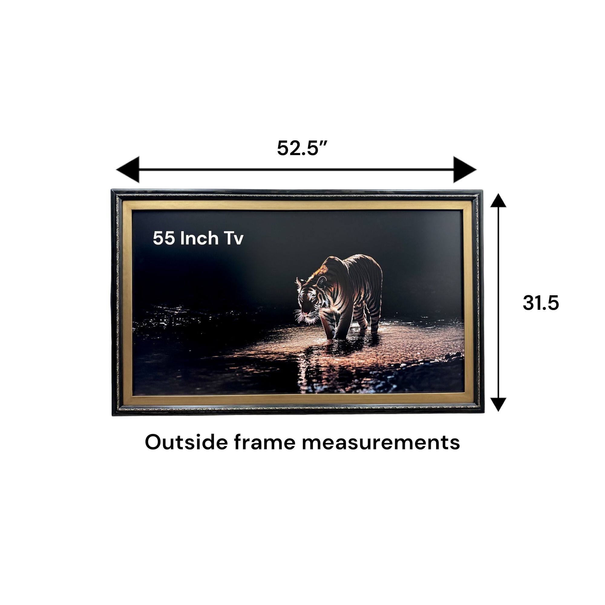 52.5" 55 Inch Tv 31.5 Outside frame measurements