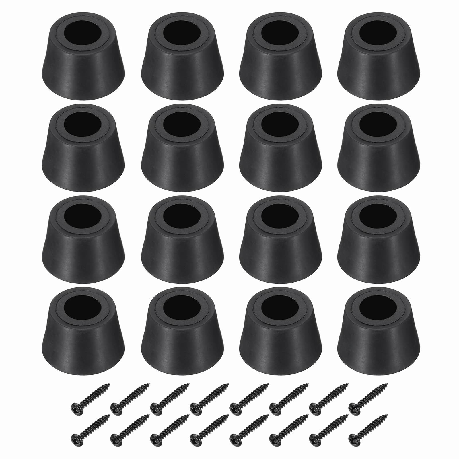 "Unique Bargains - Rubber Speaker Isolation Feet, 0.91"" Anti-Vibration Pad with Screws for Electronics Speaker Guitar 16pcs - Black" price history on PriceWatchPro