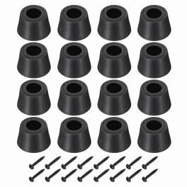 Unique Bargains - Rubber Speaker Isolation Feet, 0.91" Anti-Vibration Pad with Screws for Electronics Speaker Guitar 16pcs - Black