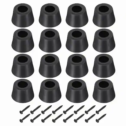 Front. Unique Bargains - Rubber Speaker Isolation Feet, 0.91" Anti-Vibration Pad with Screws for Electronics Speaker Guitar 16pcs - Black.