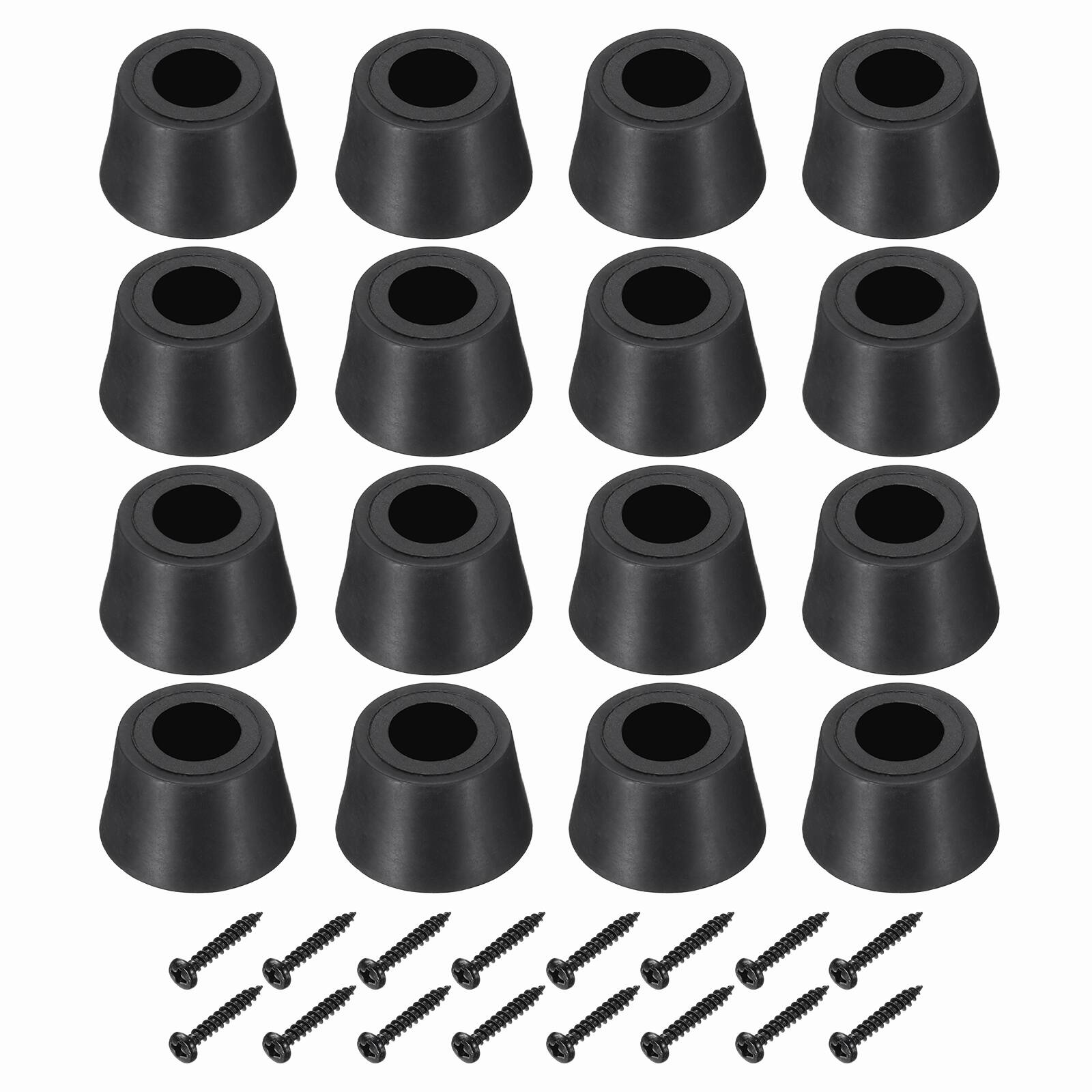 Front. Unique Bargains - Rubber Speaker Isolation Feet, 0.91" Anti-Vibration Pad with Screws for Electronics Speaker Guitar 16pcs - Black.