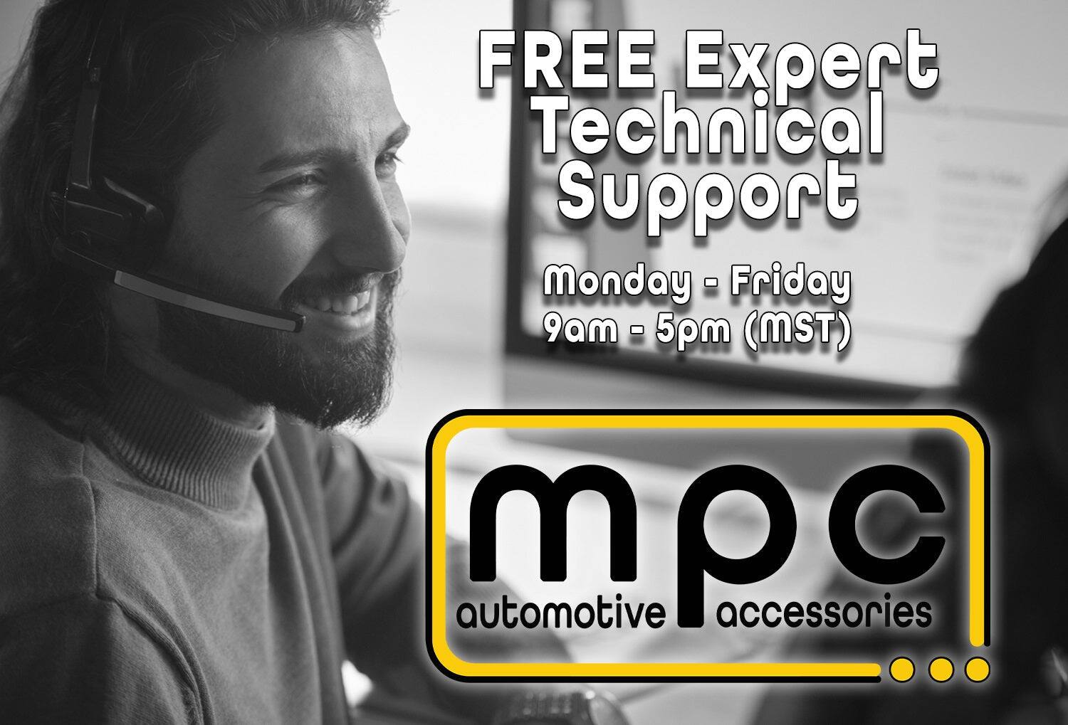 FREE Expert Technical Support  
Monday - Friday  
9am - 5pm (MST)  

MPC  
automotive accessories