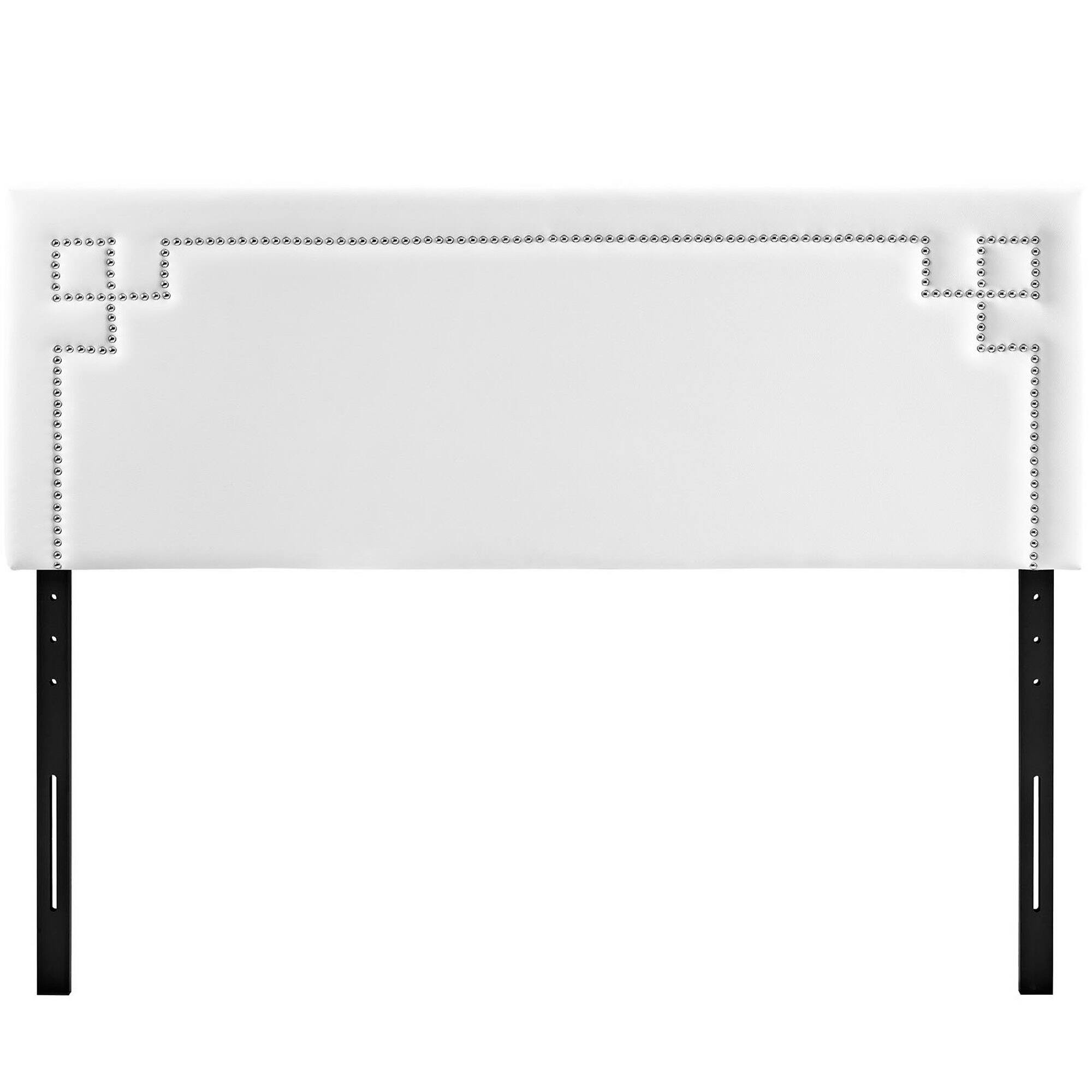 Angle. Modway - Josie Upholstered Vinyl Queen Headboard by Modway - White.