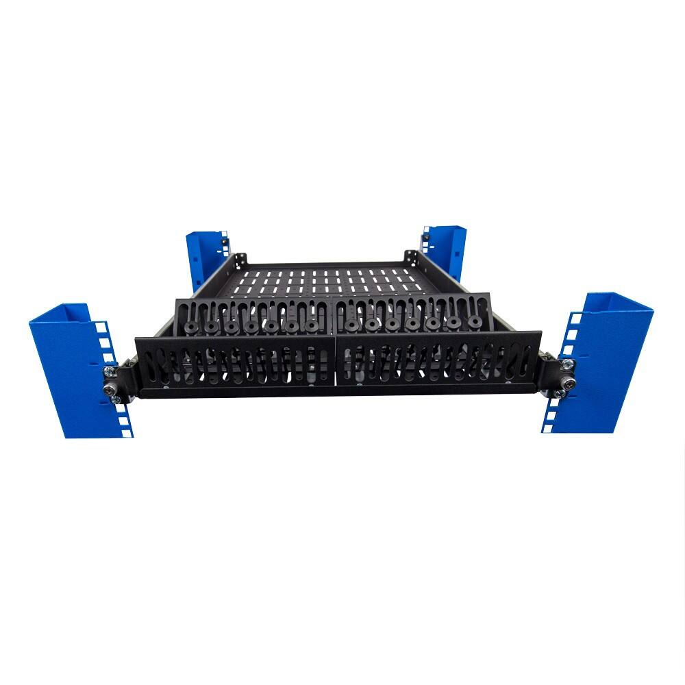 Alt View 10. RackSolutions - RackSolutions 8-Unit V1 Phone/Tablet Bracket Set 2-Pack for Modular Shelf - Black.