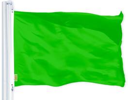 G128 - 2.5 x 4 ft Heavy-Duty 150D Polyester Flag, Indoor/Outdoor, Brass Grommets - Lime Green