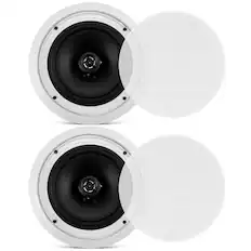 Front. Pyle - 8'' Home In-Wall / Ceiling Speakers - Black.