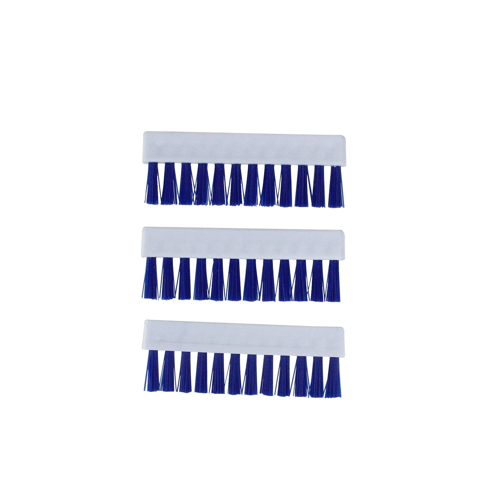 Front. Pool Central - 3.25" Replacement Brushes for Pool Vacuum Heads - Pack of 3 - Blue.